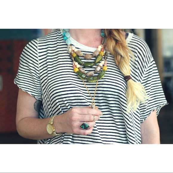 We the Free Circle in the Sand Striped Tee - Picture 2 of 5